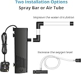 NICREW Internal Aquarium Filter 20-40L Small Tank Black view 5