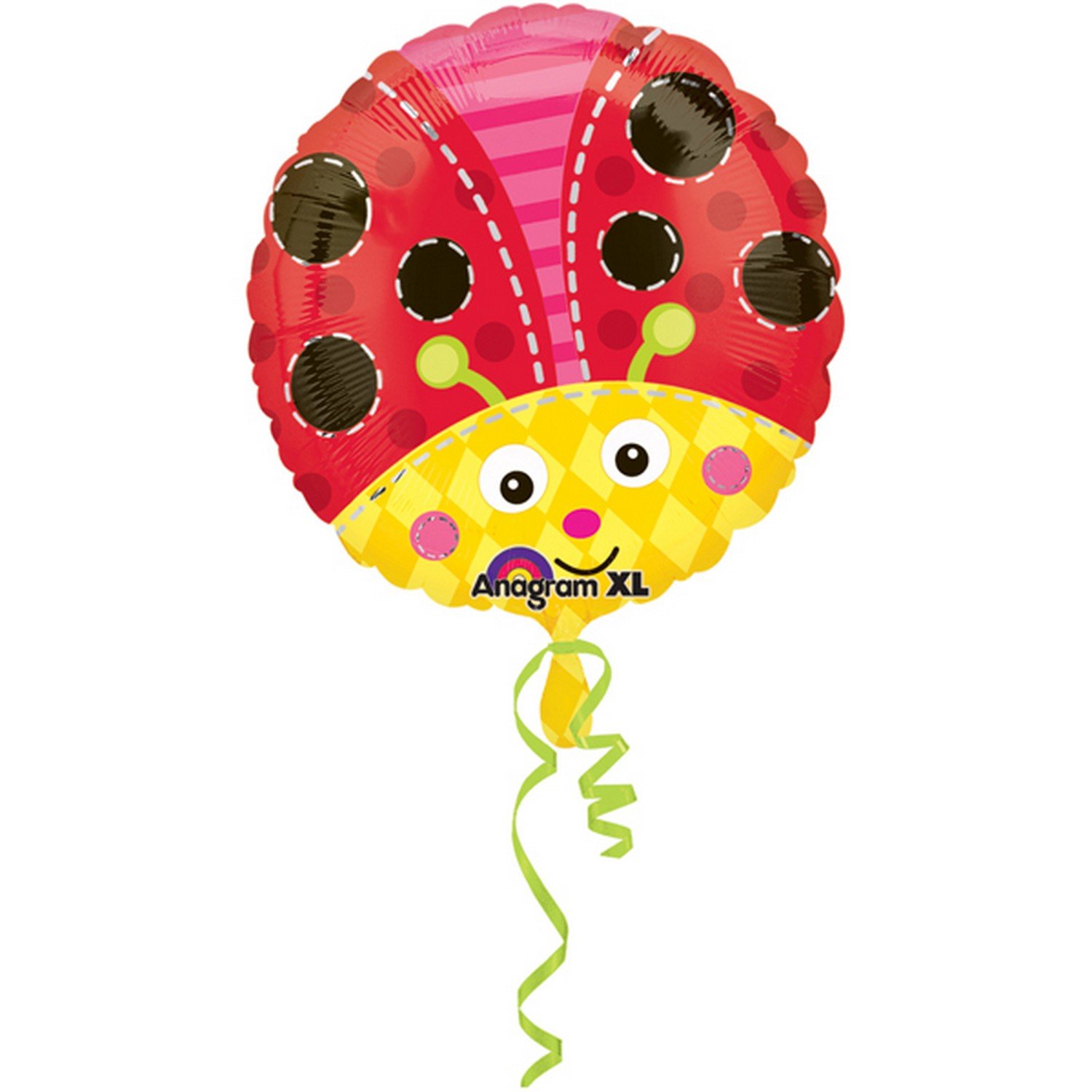 Multicolor Ladybug Foil Balloon - 1 PC