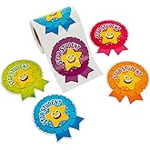 Fun Express Star Student Ribbon Stickers Bulk 100 Pc | Material: Paper
