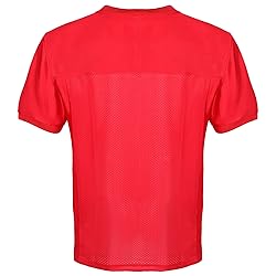Aumudle Men Blank Plain Football Jersey Practice