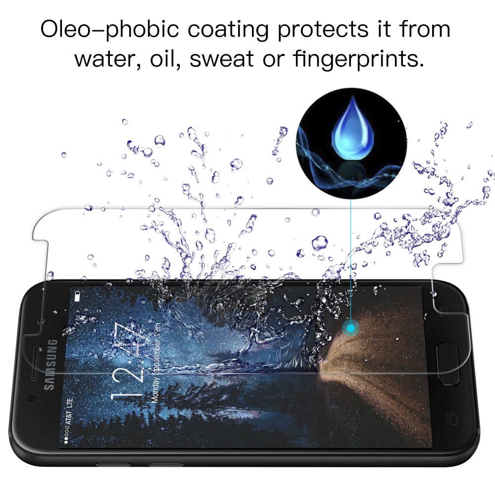 Panzerglas Schutzfolie für Samsung Galaxy A3 2017,[2 Stück] TUCNIPUS Galaxy A3 2017 Panzerglasfolie-3D Touch Kompatibel, 9H Härte, Anti-Öl, Kratzer,Blasen und Fingerabdruck Displayschutzfolie für Samsung Galaxy A3 2017