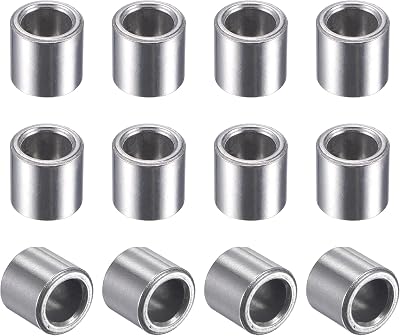 sourcing map Sleeve Bearings 8mm Bore 12mm OD 12mm Length Sintered Iron