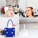 OSDUE Portable Travel Mirror Dual Purpose Handheld Square Mirror with Handle view 6