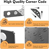 QINGHEC 12 Pcs Stainless Steel Corner Brackets Triangle Angle Furniture view 3
