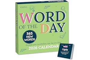 ETERNA GOODS 2026 Word of the Day Daily Calendar | Day To Day Tear Off Desktop Calendar with 365 New & Interesting Words & Definitions for Everyday of the Year, Fun Box Calendar Present For Men or Women, Christmas Stocking Stuffer Gift for Home or Office