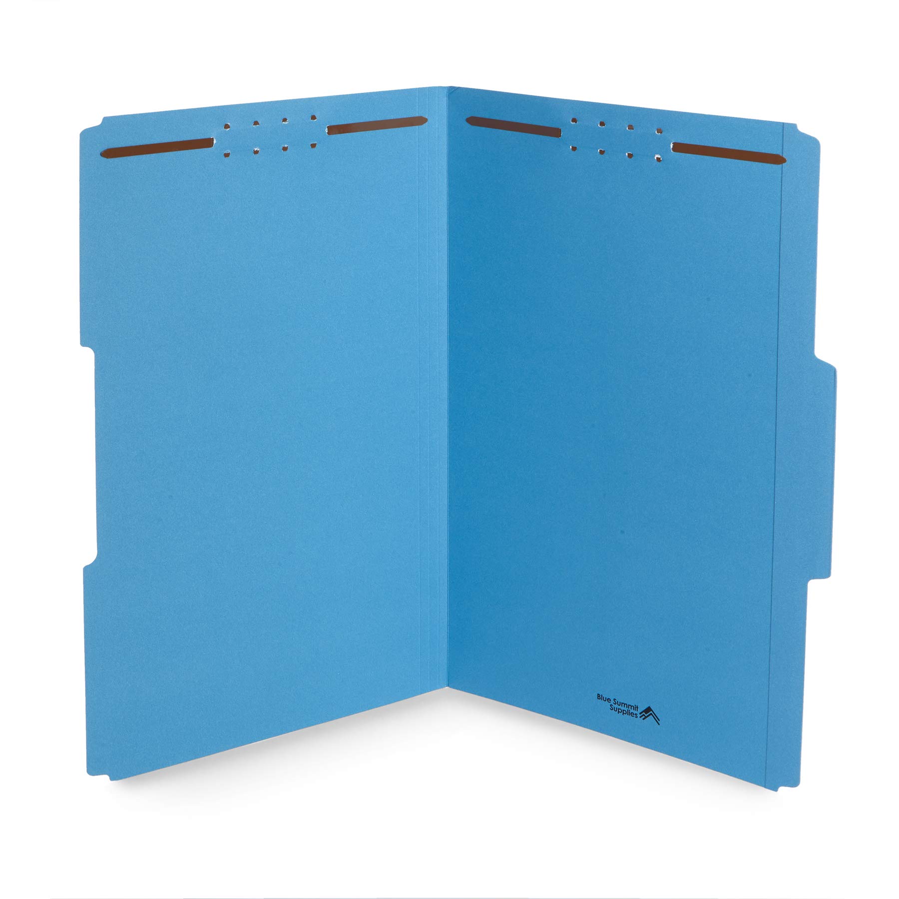 Photo 1 of Blue Summit Supplies Blue File Folders with Fasteners, File Folders Legal Size, 1/3 Cut Reinforced Tabs, Durable 2 Prongs, Designed to Organize Standard Medical or Law Files, 50 Pack