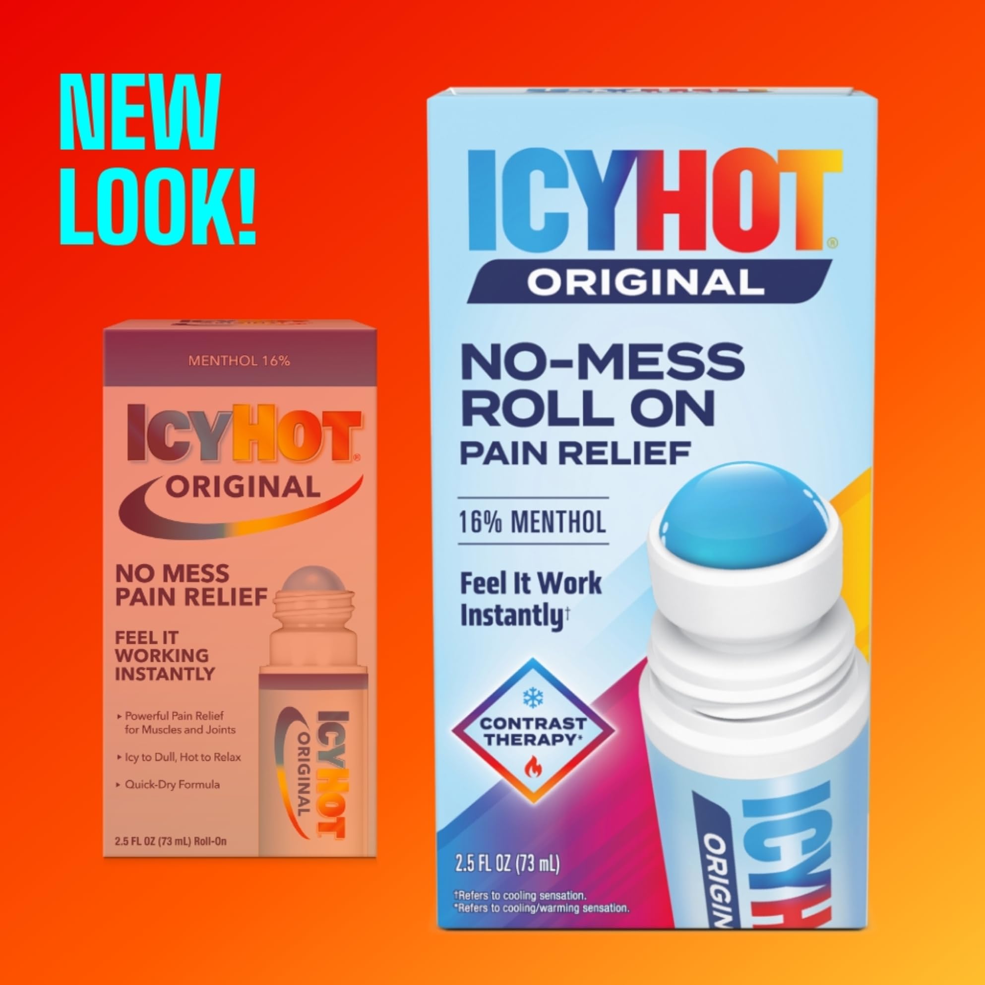 Icy Hot Original Medicated Pain Relief Liquid with No Mess Applicator, 2.5 Fluid Ounces