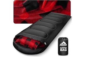 MEREZA Sleeping Bag for Adults Mens, Cold Weather Sleeping Bags XL Queen Size Sleeping Bag with Compression Sack for All Seas