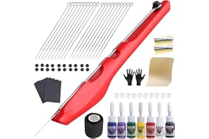 HAWINK Hand Tattoo Kit DIY Tattoo Tool Kit Kit with 7 Ink 20 PCS Needles for Tattoo Artists GK-HW803TN01-2