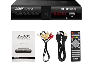 Digital TV Converter Box, ATSC Cabal Box - ZJBOX for Analog HDTV Live1080P Set Top TV Box with PVR Recording&Playback,HDMI Output,Timer Setting LED HDTV Set Top TV Box Digital Channels Free
