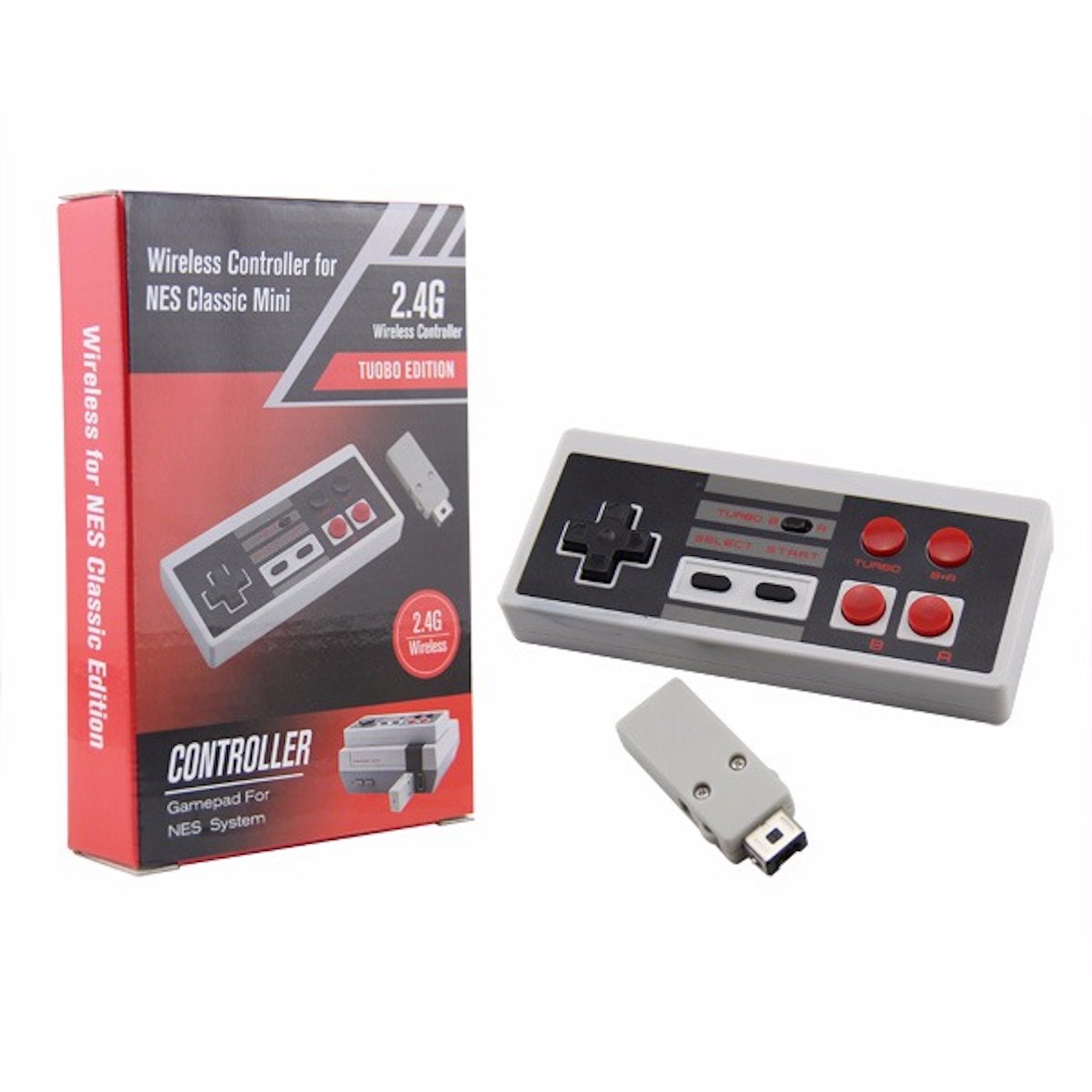 Wireless NES Controller By Game Direct Premium Quality - For Nintendo NES Classic Edition Mini Gaming System 2.4GHz With Built-in Battery