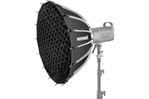 NEEWER Basics Parabolic Softbox Kit, 26"/65cm Bowens Mount Soft Box with Light Diffusers for Studio Photography Video Recording Streaming Lighting Compatible with Godox Compatible with Aputure, NS37P