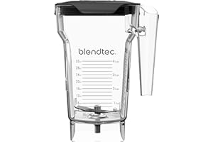 Blendtec FourSide Jar (75 oz), Four Sided, Professional-Grade Blender Jar, Vented Latching Lid, BPA-Free, Clear
