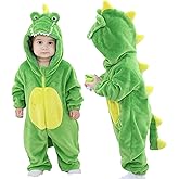 MUST ROSE SPORTS AND HOMEWEAR Unisex Baby Flannel Romper Animal Onesie Costume Hooded Cartoon Outfit