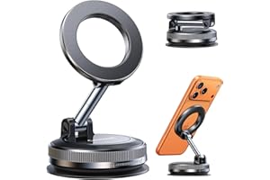 Mag-Carmount Magnetic Phone Holder for Car [90+ LB Strongest Suction & 2800gf Strongest Magnetic] 360° Adjustable Car Phone H