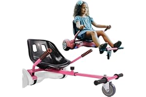 KKA Hoverboard Seat Attachment for 6.5”-10” Hover Board, Buggy Go Kart Conversion Kit, Accessory for Self Balancing Scooter, Hoverboards Go-Cart for Kids or Adults