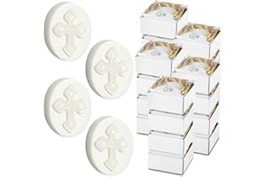 Dansib 24 Pcs Cross Soap Baptism Favors for Guests, Scented Soap Bulk Baby Baptism Party Favors with Gifts Boxes for Wedding Bridal Birthday Gender Shower First Communion Christian Religious Gifts