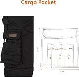 WrightFits Men Pro-11 Work Trousers Black Heavy Duty Cargo Pants 30W-31L view 5