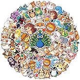 100pcs Cute Animal Stickers for Kids Waterproof Decals for Water Bottles Laptop Luggage Computer Scrapbooking Teens Adults Girls Funny Party Birthday Decorations