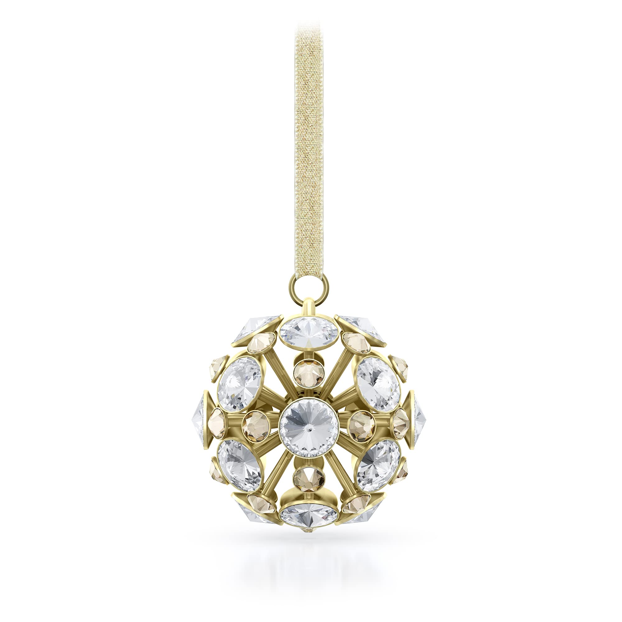 Swarovski Ornament, Gold Swarovski Crystals with Champagne Gold Tone Plated Metal, inspired by the Constella Jewellery Collection