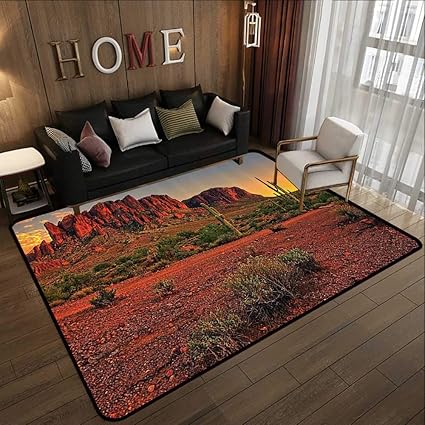 Amazon Com Bath Rugs For Bathroom Non Slip Saguaro Cactus Decor