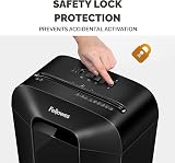 Fellowes LX70 Paper Shredder 11 Sheets Cross Cut 4x40mm 18L Bin Deskside view 4
