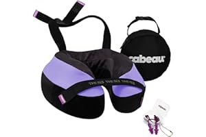 Cabeau The Neck's Evolution, TNE S3 Travel Neck Pillow Memory Foam Airplane Pillow - Neck Pillow with Attachment Straps - 360-Degree Support for Travel, Home, Office, and Gaming (Paris Lavender)