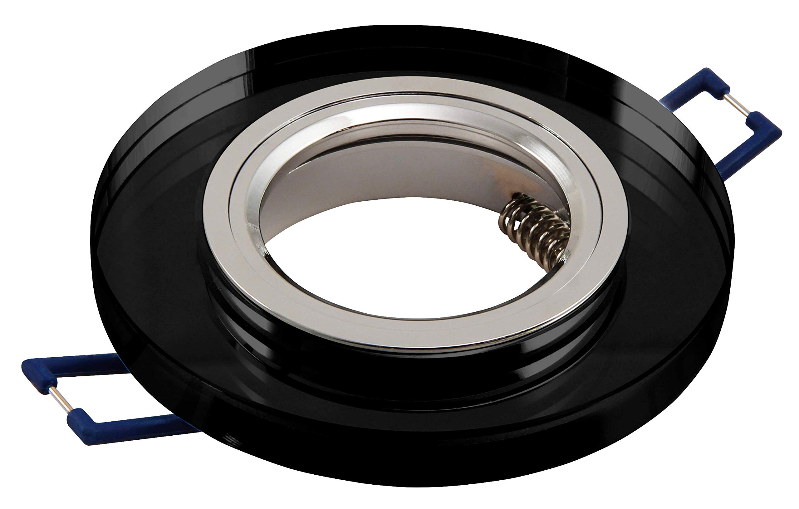 McShine mounting Frame, Crystal Glass, Black, 90 mm Diameter, Clip