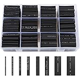 650pcs Heat Shrink Tubing Black innhom Heat Shrink Tube Wire Shrink Wrap UL Approved Ratio 2:1 Electrical Cable Wire Kit Set 