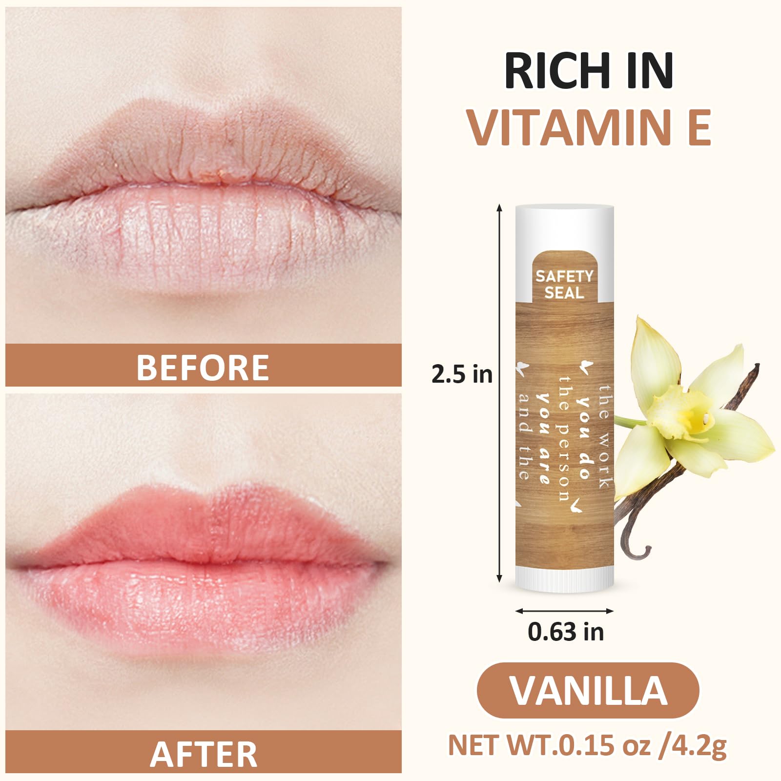 DMSKY Appreciation Gifts 60 Pcs Lip Balm Bulk, Staff Appreciation Gifts Bulk Thank You Gifts Bulk for Coworkers Teacher Worker Employee Leaving Farewell Gifts