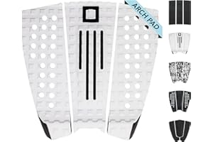 Surf Squared 3-Piece Traction Pad - Arch, Flat, or Front - Maximum Grip, Super Strong 3M Adhesive - Fits All Surfboards: Shortboard, Fish, Longboard, SUP, Skimboard - Stomp or Deck Pad