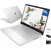 HP Flagship 14" Laptop Computer for 2026 Business Student with Office Suite, Copilot AI, Intel Quad-Core CPU, 4GB RAM, 628GB Storage (128GB UFS+500GB Ext), Wi-Fi 6, HubxcelAccs, Win 11 Pro, Silver