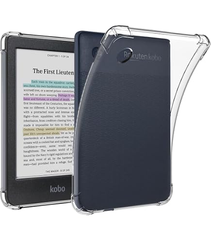 étui Kobo Libra H2o Enoxboo Coque Pour Kobo Libra 2 (version 2021) Coque Arrière Souple TPU Protection Arrière Transparent Cover Kobo Libra Color