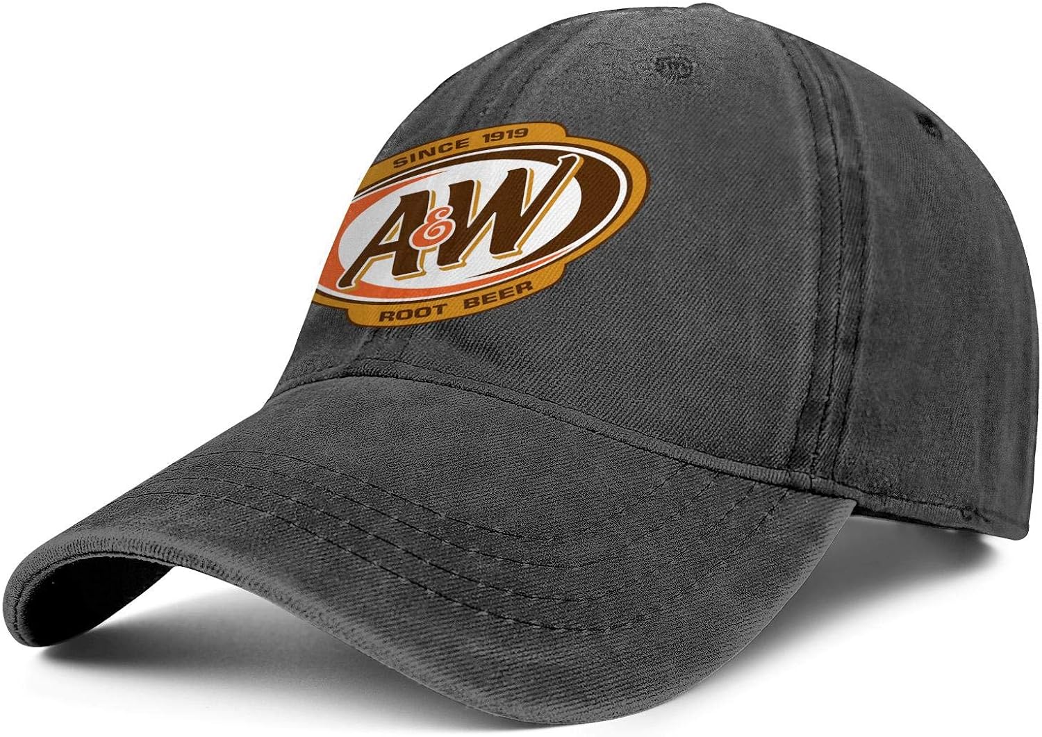 A&W Restaurants Mens Women's Denim Sports Cap Adjustable Snapback Sun