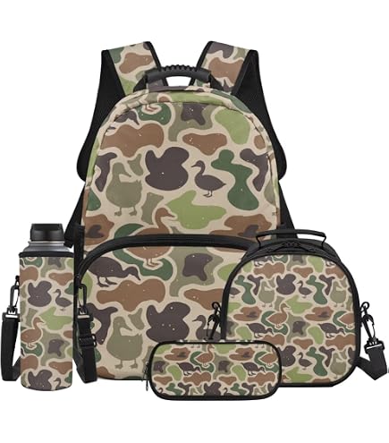 GzLeyigou Daypack Blue Camouflage Backpack Computer Laptop Backpacks, Camo Texture Large Capacity Book Bags with Adjustable Shoulder Strap, Travel Hiking Camping Casual Daypack for Adult Women Men : Electronics