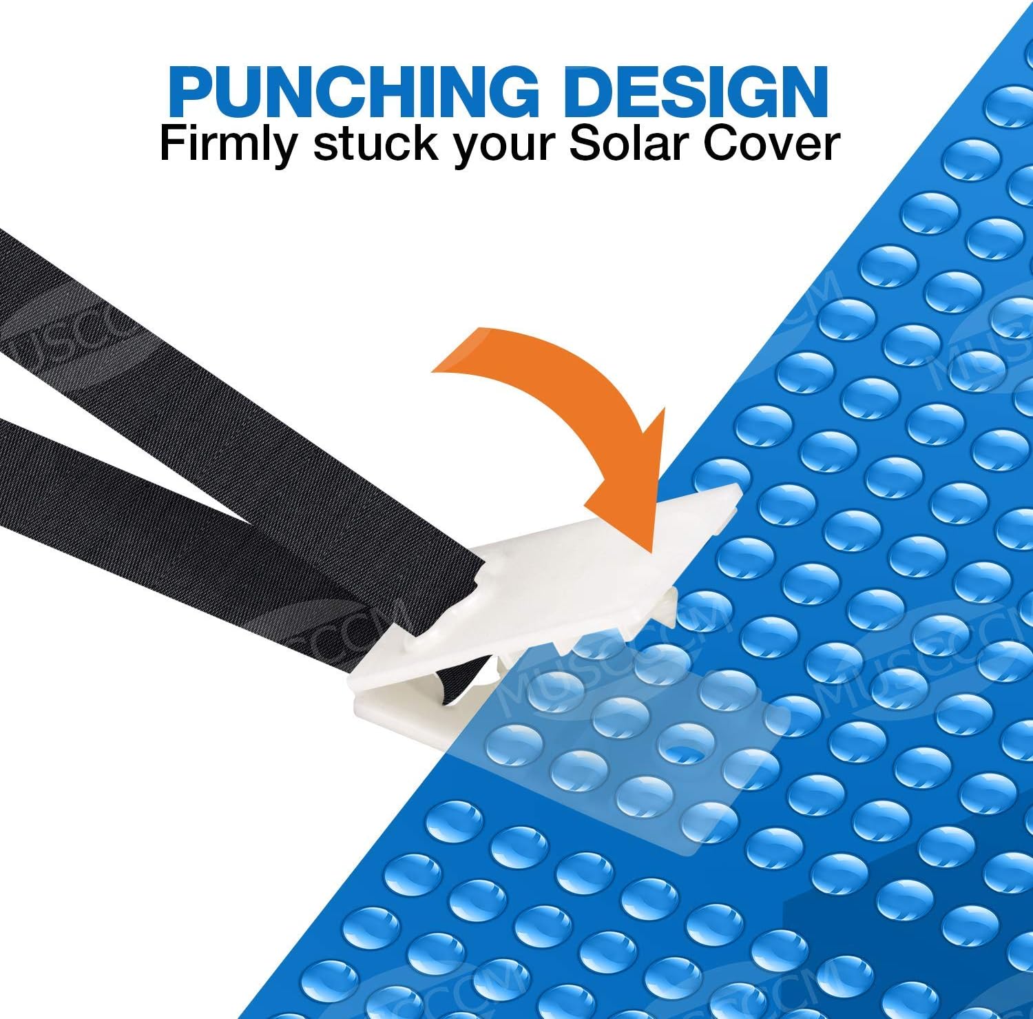 muscccm Pool Solar Cover Reel Attachment Kit, 24 Pcs Pool Solar Cover Reel Straps Solar Blanket Straps Kit for In-ground Swimming Pool : Garden & Outdoor