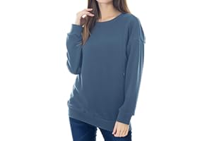 Smallshow Fleece Maternity Nursing Sweatshirt Long Sleeve Breastfeeding Tops