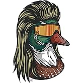 STICKY DUDE Duck Mullet Sticker, 5 inches - Yeti Cup Vinyl Waterproof Decal for Car, Laptop, Wall, Window, Bumper