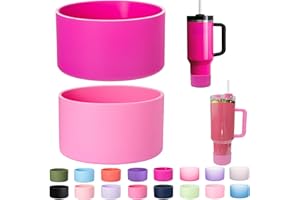 LONPARRY 2-Pack Silicone Boot for Stanley 40 30 oz Quencher Adventure Tumbler, Bottom Boot for Stanley IceFlow Flip 30 20 oz, Stanley Cup Protector Sleeve Cover Boots for Stanley 40 30 oz with Handle