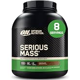Optimum Nutrition Serious Mass Weight Gainer Protein Powder, Chocolate, 6LB | Weight Gainer Protein Powder, Mass Gainer with Whey Protein, Creatine, Glutamine, BCAAs, Vitamins &amp; Minerals, Easy Mixing