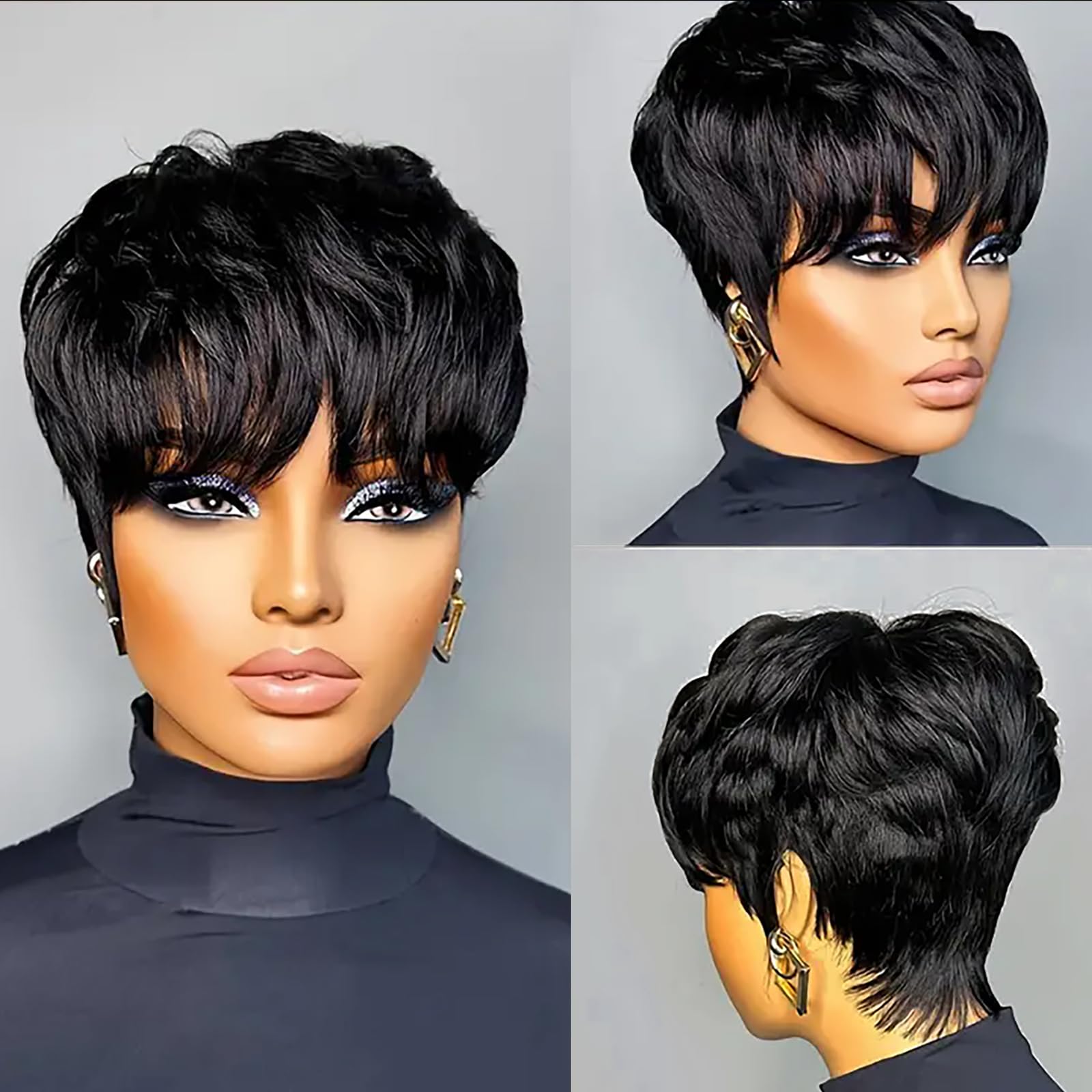 Evasens Pixie Cut Wigs Human Hair Short Wigs For Black Women Human Hair 