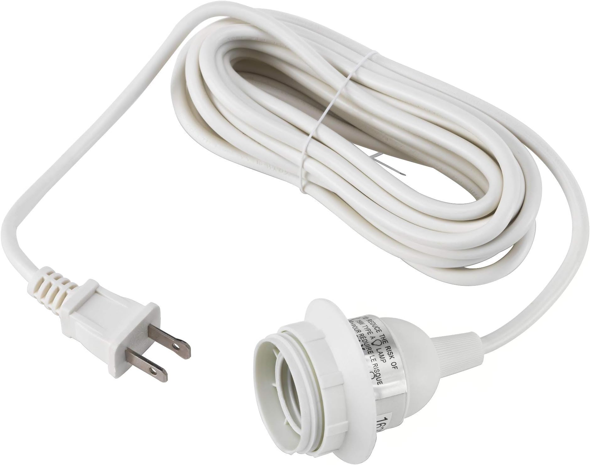 Ikea Cord Set White With On/Off Switch Uses Standard Size Bulb