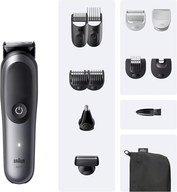 Tondeuse Electrique Homme, Tout-en-Un Series 7 AIO7545 12-en-1, Grise