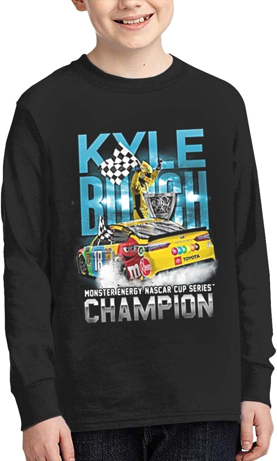 Kyle Car+Busch Youth Long Sleeve Crewneck TShirts