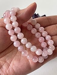 Rose Quartz Crystal Bead Bracelet 8mm, Wholesale