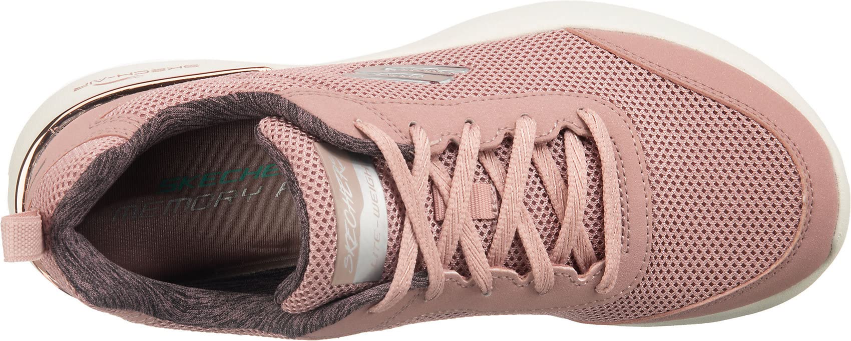 Skechers Damen Skech-air Dynamight Fast Brake Sneaker, Mauve Mesh Off White Trim, 37 EU 6