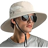 NPQQUAN Sun Hats for Men Women UPF 50+ UV Protection Wide Brim Bucket Hat Safari Hiking Fishing Hats