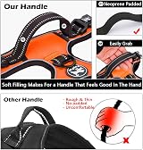 PoyPet No Pull Dog Harness Reflective Front Chest Clip Orange S view 5
