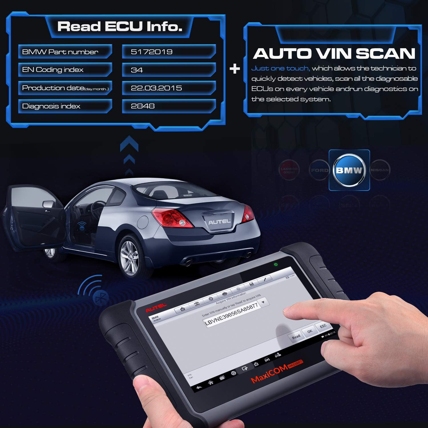 Autel MaxiCOM MK808BT PRO Scanner: 2026 Full Bidirectional Scan Tool as MK900 MX900 MK900BT - Image 5