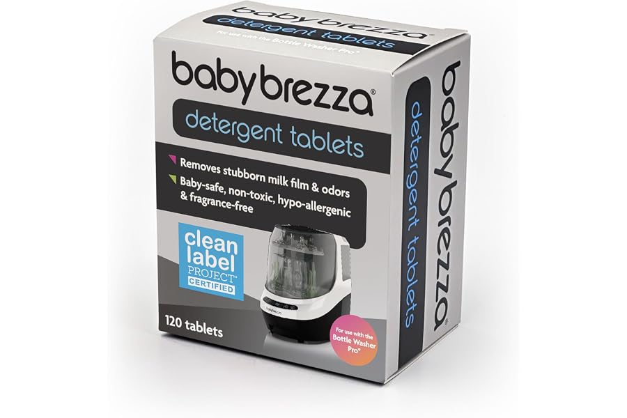 Baby Brezza Universal Detergent Soap Tablets for Baby Brezza Bottle Washer Pro and All Brands of Bottle Washers, 120 Tablets